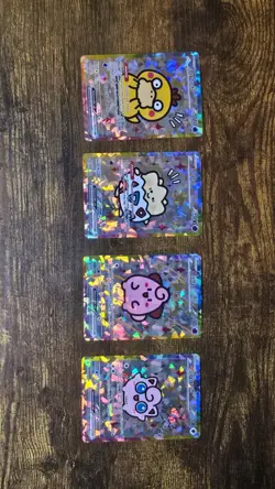 4 FAN ART Pokemon TCG cards Togepi Psyduck Cleffa Jigglypuff - Image 1