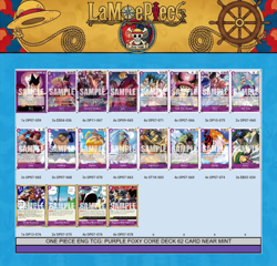 ONE PIECE ENG TCG: PURPLE FOXY CORE DECK 62 CARD NEAR MINT - Image 1