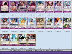 ONE PIECE ENG TCG: PURPLE FOXY CORE DECK 62 CARD NEAR MINT - Image 2