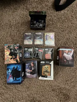 star wars unlimited lot Judge Card Grogu Sleeves Top 4 8 Yoda Death Vader - Image 1