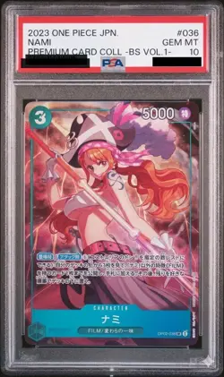 PSA 10 Nami OP02-036 SR Premium Collection Promo One Piece Card Japanese - Image 1
