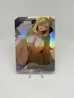 Cynthia Pokemon Anime Waifu ACG DIY Trainer Art card - Image 1