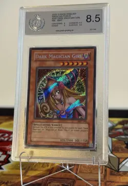 Yugioh Dark Magician Girl MFC-000 Secret Rare PSA PGS 8.5 - Image 1