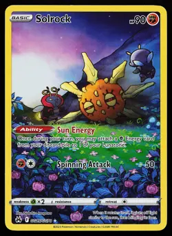 Solrock GG15/GG70 Ultra Rare Crown Zenith Galarian Gallery Pokemon Card - Image 1