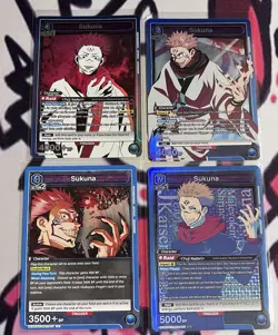 Sukuna Jujutsu Kaisen Union Arena 4 Card Lot - Image 1