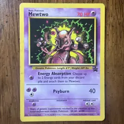 Mewtwo Black Star Promo 14 WoTC Pokemom Card - MP - Image 1