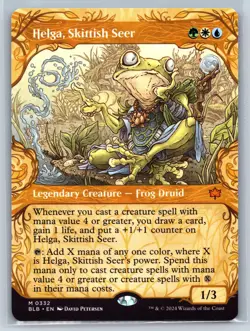 HELGA, SKITTISH SEER (SHOWCASE) 332 MYTHIC BLOOMBURROW MAGIC: THE GATHERING NM - Image 1