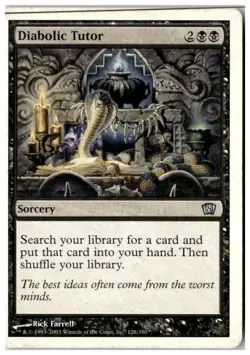 MTG Diabolic Tutor - 8th Edition Moderately Played English - Image 1