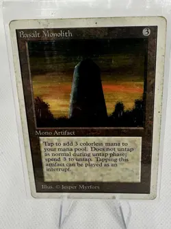 Basalt Monolith - Magic The Gathering 3rd Edition (Revised) ARTIFACT - LP/MP - Image 1