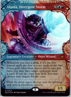 #327 Alania, Divergent Storm (Showcase) Bloomburrow Rare Foil - Image 1