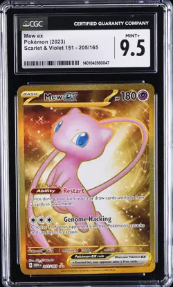 2023 POKEMON SCARLET & VIOLET 151 #205 MEW EX CGC 9.5 - Image 1