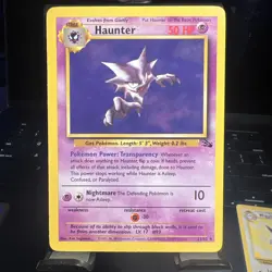 Pokemon TCG Haunter 21/62 Fossil Unlimited Non-Holo Rare Vintage NM Condition - Image 1