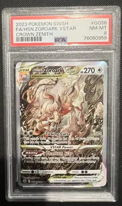 Pokemon TCG Hisuian Zoroark VSTAR GG56/GG70 (PSA 8) - Image 1