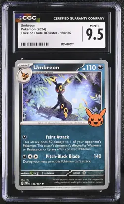 Pokemon English Umbreon #130/197 2024 Trick or Trade BOOster CGC 9.5 (FREE S&H) - Image 1