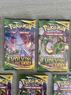 9x Pokemon SWSH Evolving Skies Booster Pack Lot Factory Sealed - Image 5
