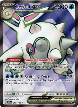 Pokemon TCG Cetitan ex SV10: Destined Rivals 210/182 Ultra Rare Holo NM - Image 1