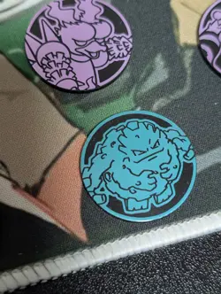 Pokemon Blue Graveler Mini Coin From 151 Chinese - Image 1