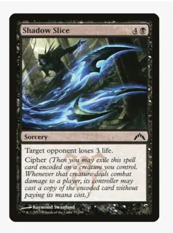 Shadow Slice #77 Gatecrash Magic Card in Protective Sleeve - Image 1