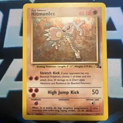 Pokemon TCG Hitmonlee 7/62 Fossil Holo Rare - Image 1