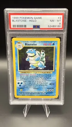 Pokemon 1999 Blastoise 2/102 Holo Base Set PSA 8 - Image 1