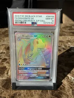 2018 Pokemon SM BLACK STAR PROMO #SM156 FULL ART/Dragonite GX PSA 10 - Image 2