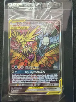 Pokemon TCG Moltres Zapdos Articuno GX SM210 Hidden Fate Promo Sealed, Near Mint - Image 1