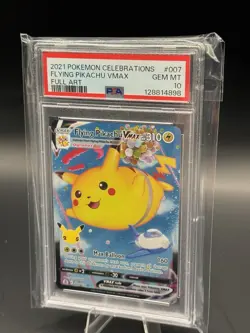 2021 Pokemon Celebrations Flying Pikachu VMAX 007/025 Full Art PSA 10 - Image 3