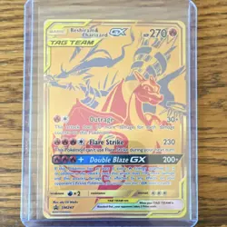 Pokemon Reshiram & Charizard GX 220/173 Tag Team Ultra Rare Holo Japanese - Image 1