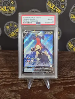 2022 POKEMON SWORD & SHIELD ASTRAL RADIANCE #TG23 FULL ART/GARCHOMP V PSA 10 - Image 1