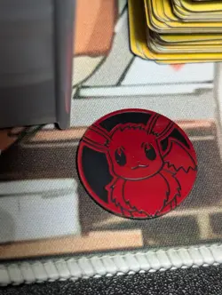 Pokemon Red Eevee Mini Coin From 151 Chinese - Image 1