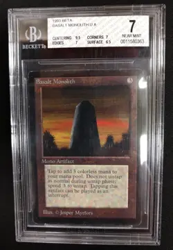 BGS 7 Basalt Monolith Beta MTG Magic Graded Card - Image 1