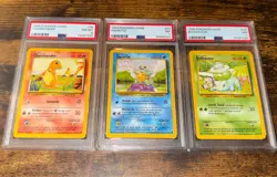Pokemon Base Set Kanto Starters-Charmander, Squirtle, Bulbasaur PSA 8 & 7! - Image 1