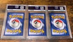 Pokemon Base Set Kanto Starters-Charmander, Squirtle, Bulbasaur PSA 8 & 7! - Image 2