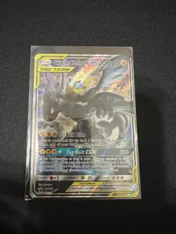 Pokemon Pikachu & Zekrom GX 240 SM168 2019 Promo Card Basic Tag Team - Image 1