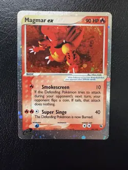 Pokemon TCG Magmar ex 100/109 Ruby and Sapphire Holo MP - Image 1