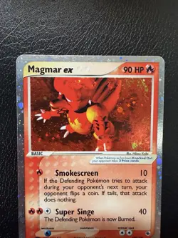 Pokemon TCG Magmar ex 100/109 Ruby and Sapphire Holo MP - Image 2