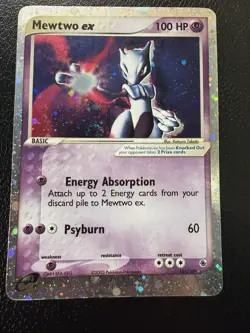 Mewtwo ex 101/109 Ruby and Sapphire Holo Ultra Rare Pokemon TCG MP With Swirl🌀 - Image 1