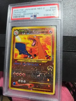 💥Swirls💥Pokemon Japanese Neo 2 Premium File Charizard Reverse Holo PSA 10💎 - Image 3