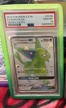 Pokemon Espeon GX SV60/SV94 Hidden Fates Shiny Vault Full Art Holo PSA 10 2019 - Image 1