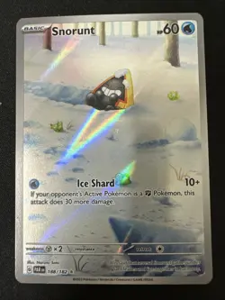 Pokemon Snorunt Holo Rare Card 188/182 Sv04: Paradox Rift (NM) - Image 1