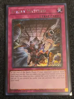 Yugioh Evenly Matched RA01-EN074 Platinum Secret Rare 1st Ed NM - Image 1