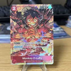 Bandai Monkey.D.Luffy Romance Dawn OP01-024 Super Rare Foil Character Card - Image 1