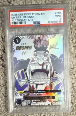 One Piece CCG My Era...Begins!! Alt Art OP09-096 Foil Rare PSA 9 2025 - Image 2