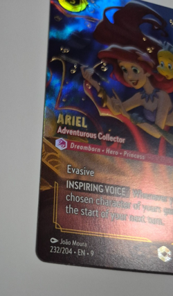 Disney Lorcana Fabled Enchanted Ariel Adventurous Collector English Rare - Image 3