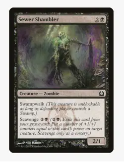 Sewer Shambler #75 Return To Ravnica (RTR) Magic Card in Protective Sleeve - Image 1