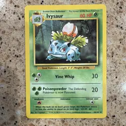 Pokemon Ivysaur 30/102 Base Set Stage 1 60 HP Uncommon Regular Card 1999-2000 - Image 1