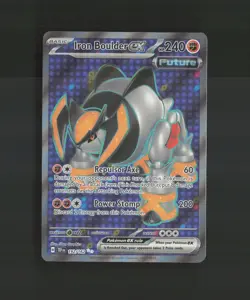 Iron Boulder ex 192/162 Temporal Forces Full Art Ultra Rare Holo Pokemon Card NM - Image 1