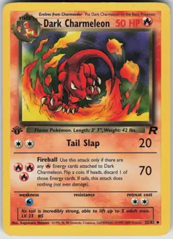 Dark Charmeleon Uncommon 1st Edition Team Rocket 32/82 Pokemon card NM - Image 1