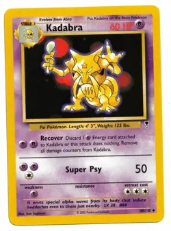 Pokemon Card: Kadabra 49/110 Legendary Collection Vintage! NM - Image 1