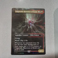 NM Borderless Foil Valgavoth, Harrower of Souls, Duskmourn Commander, Magic, 6 - Image 1